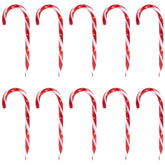 Lighted Candy Cane Outdoor Christmas Pathway Markers - 13.5' White Wire - Set of 10